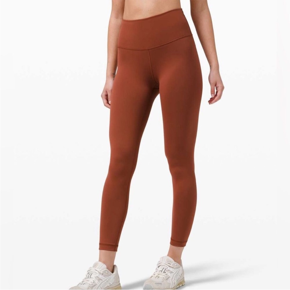 Lululemon Wunder Train High-Rise Leggings – Dark Terracotta, Size 8 under clay
